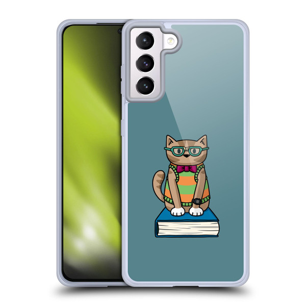 Beth Wilson Doodlecats Nerd Soft Gel Case for Samsung Galaxy S21+ 5G