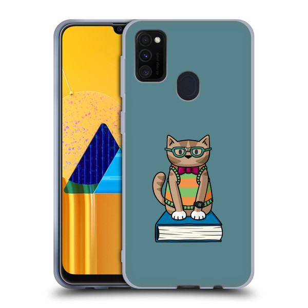 Beth Wilson Doodlecats Nerd Soft Gel Case for Samsung Galaxy M30s (2019)/M21 (2020)