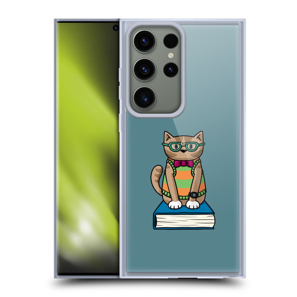 Beth Wilson Doodlecats Nerd Soft Gel Case for Samsung Galaxy S23 Ultra 5G
