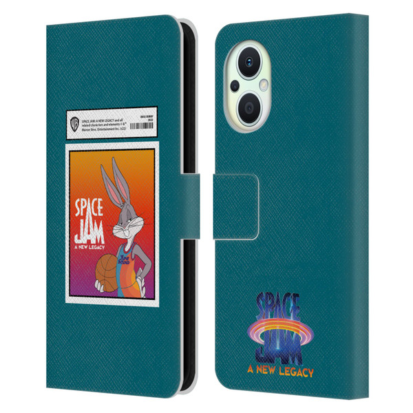 Space Jam: A New Legacy Graphics Bugs Bunny Card Leather Book Wallet Case Cover For OPPO Reno8 Lite