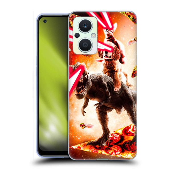 Random Galaxy Space Cat Dinosaur & Dog Lazer Eye Soft Gel Case for OPPO Reno8 Lite