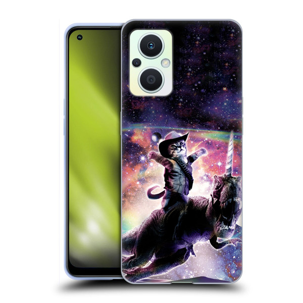 Random Galaxy Space Cat Dinosaur Unicorn Soft Gel Case for OPPO Reno8 Lite