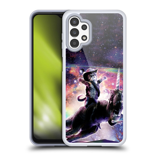 Random Galaxy Space Cat Dinosaur Unicorn Soft Gel Case for Samsung Galaxy A13 (2022)