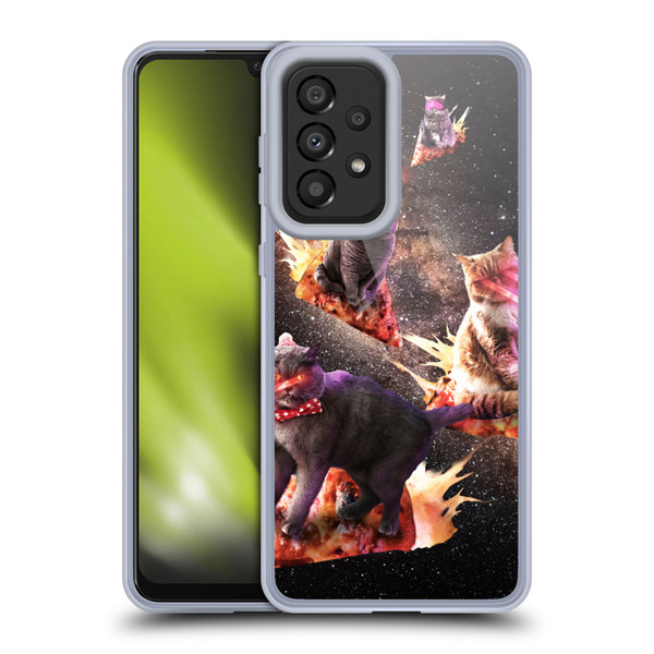 Random Galaxy Space Cat Fire Pizza Soft Gel Case for Samsung Galaxy A33 5G (2022)