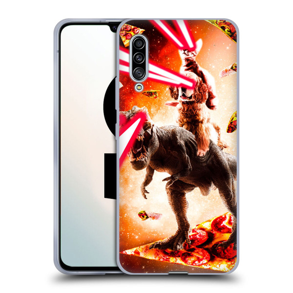 Random Galaxy Space Cat Dinosaur & Dog Lazer Eye Soft Gel Case for Samsung Galaxy A90 5G (2019)