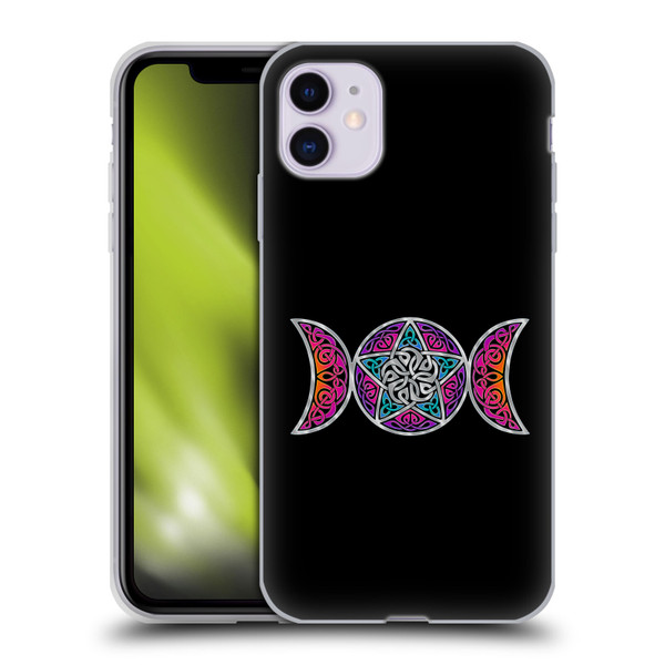 Beth Wilson Celtic Knot Stars Pagan Triple Moon Soft Gel Case for Apple iPhone 11