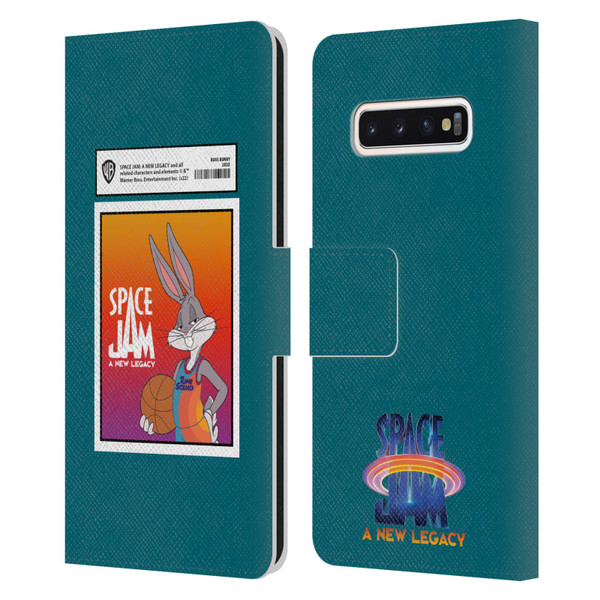 Space Jam: A New Legacy Graphics Bugs Bunny Card Leather Book Wallet Case Cover For Samsung Galaxy S10