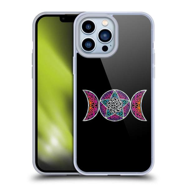 Beth Wilson Celtic Knot Stars Pagan Triple Moon Soft Gel Case for Apple iPhone 13 Pro Max