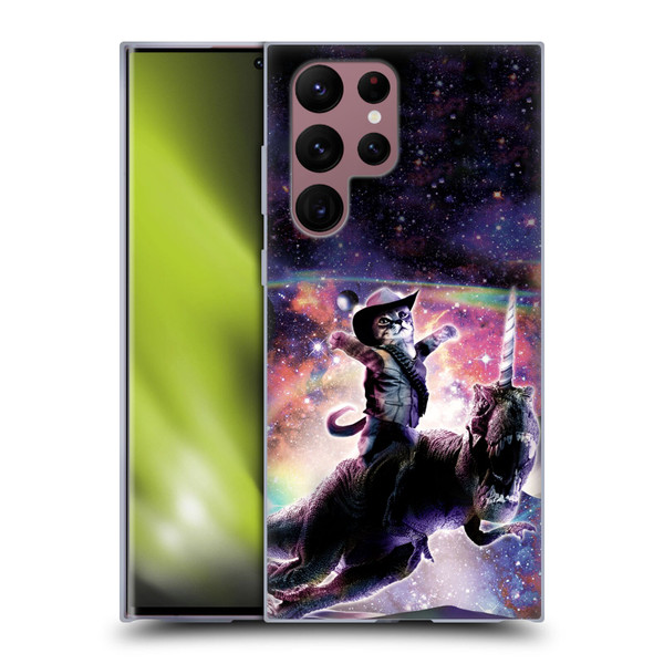 Random Galaxy Space Cat Dinosaur Unicorn Soft Gel Case for Samsung Galaxy S22 Ultra 5G