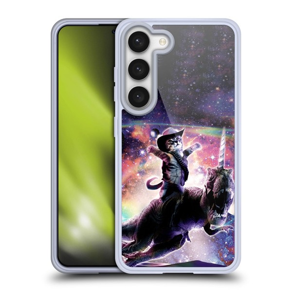 Random Galaxy Space Cat Dinosaur Unicorn Soft Gel Case for Samsung Galaxy S23 5G
