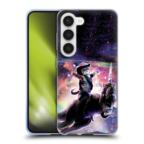 Random Galaxy Space Cat Dinosaur Unicorn Soft Gel Case for Samsung Galaxy S23 5G