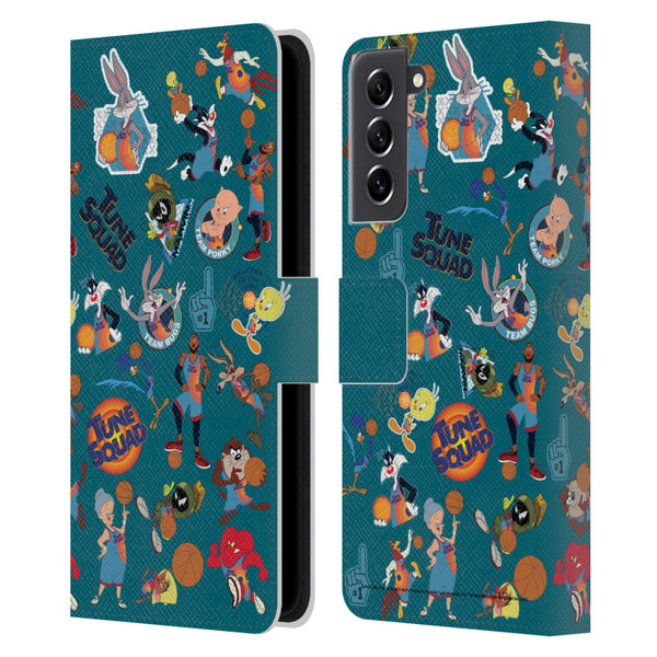 Space Jam: A New Legacy Graphics Squad Leather Book Wallet Case Cover For Samsung Galaxy S21 FE 5G