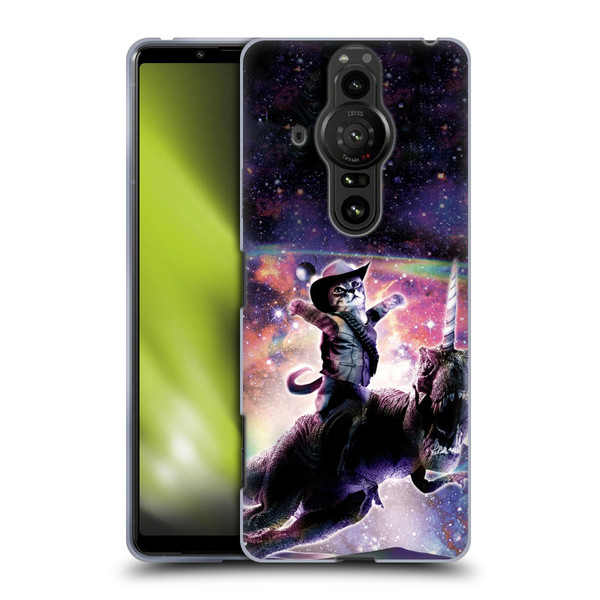 Random Galaxy Space Cat Dinosaur Unicorn Soft Gel Case for Sony Xperia Pro-I