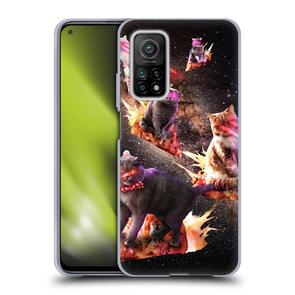 Random Galaxy Space Cat Fire Pizza Soft Gel Case for Xiaomi Mi 10T 5G
