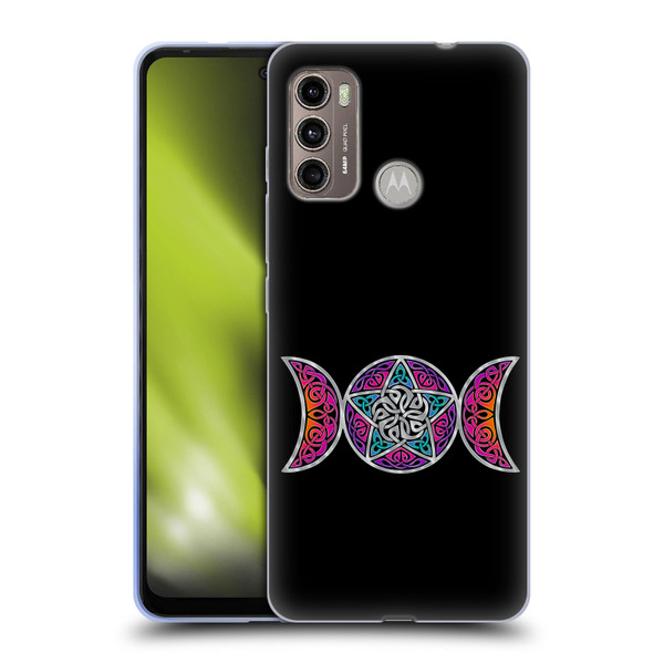 Beth Wilson Celtic Knot Stars Pagan Triple Moon Soft Gel Case for Motorola Moto G60 / Moto G40 Fusion