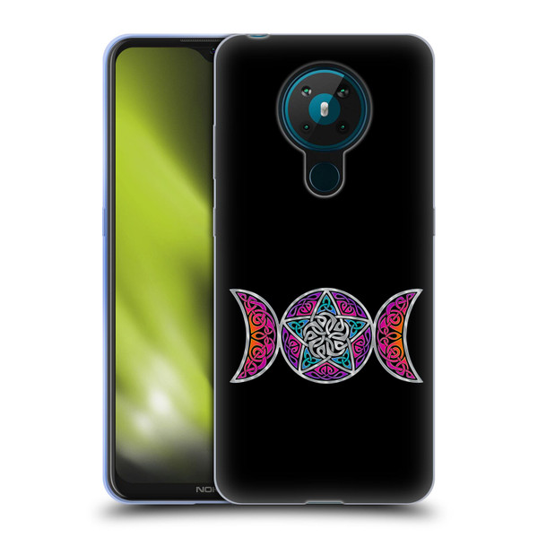 Beth Wilson Celtic Knot Stars Pagan Triple Moon Soft Gel Case for Nokia 5.3