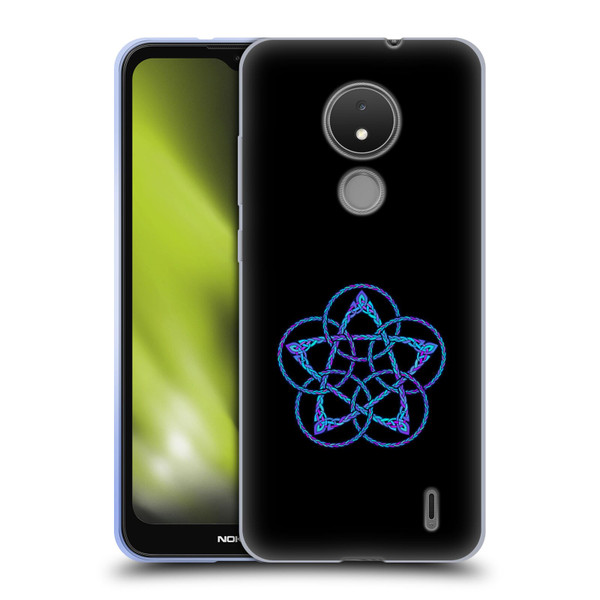 Beth Wilson Celtic Knot Stars Blue & Purple Circles Soft Gel Case for Nokia C21