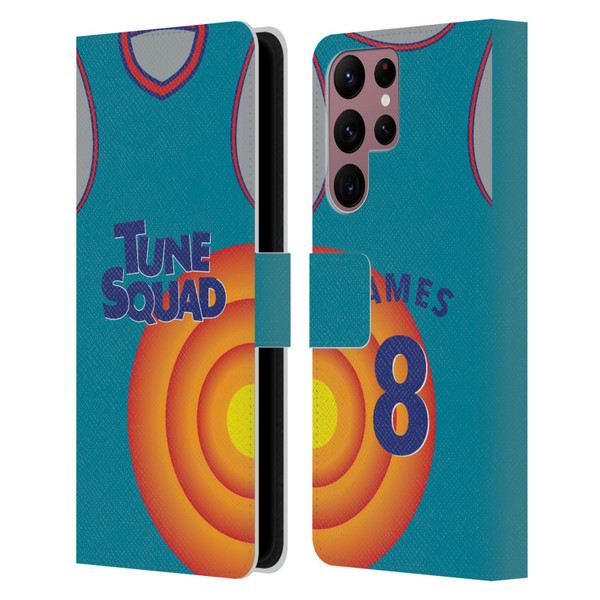 Space Jam: A New Legacy Graphics Jersey Leather Book Wallet Case Cover For Samsung Galaxy S22 Ultra 5G