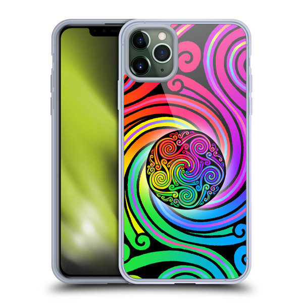 Beth Wilson Rainbow Celtic Knots Spirals Soft Gel Case for Apple iPhone 11 Pro Max