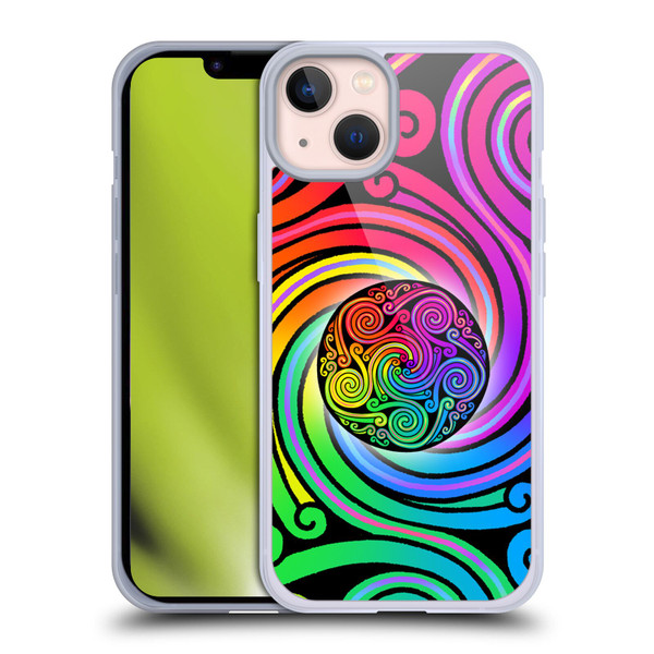 Beth Wilson Rainbow Celtic Knots Spirals Soft Gel Case for Apple iPhone 13