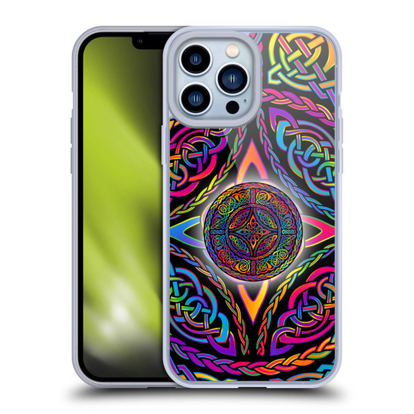 Beth Wilson Rainbow Celtic Knots Shield Soft Gel Case for Apple iPhone 13 Pro Max