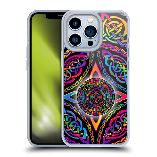 Beth Wilson Rainbow Celtic Knots Shield Soft Gel Case for Apple iPhone 13 Pro