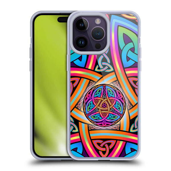 Beth Wilson Rainbow Celtic Knots Divine Soft Gel Case for Apple iPhone 14 Pro Max