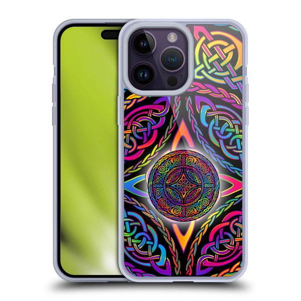 Beth Wilson Rainbow Celtic Knots Shield Soft Gel Case for Apple iPhone 14 Pro Max