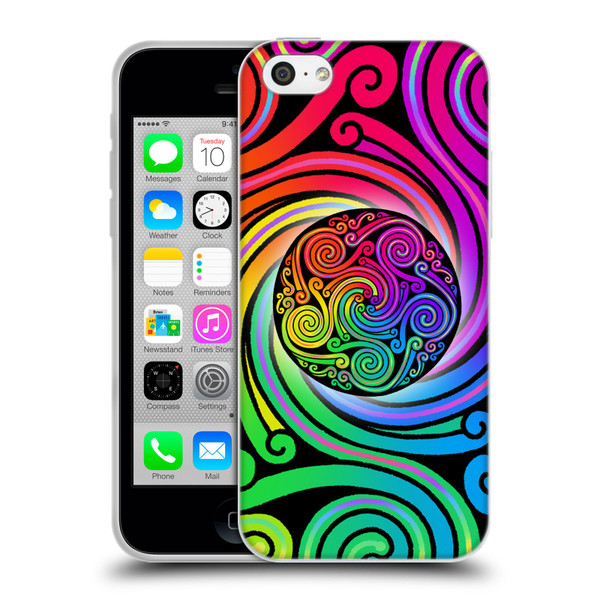 Beth Wilson Rainbow Celtic Knots Spirals Soft Gel Case for Apple iPhone 5c