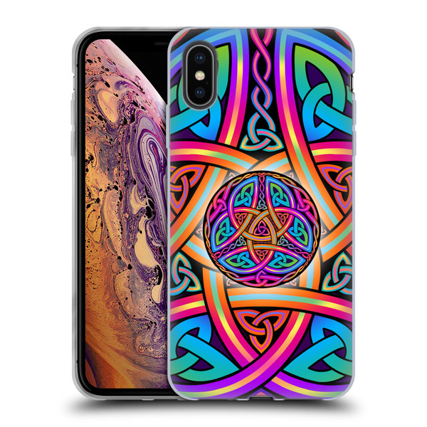 Beth Wilson Rainbow Celtic Knots Divine Soft Gel Case for Apple iPhone XS Max