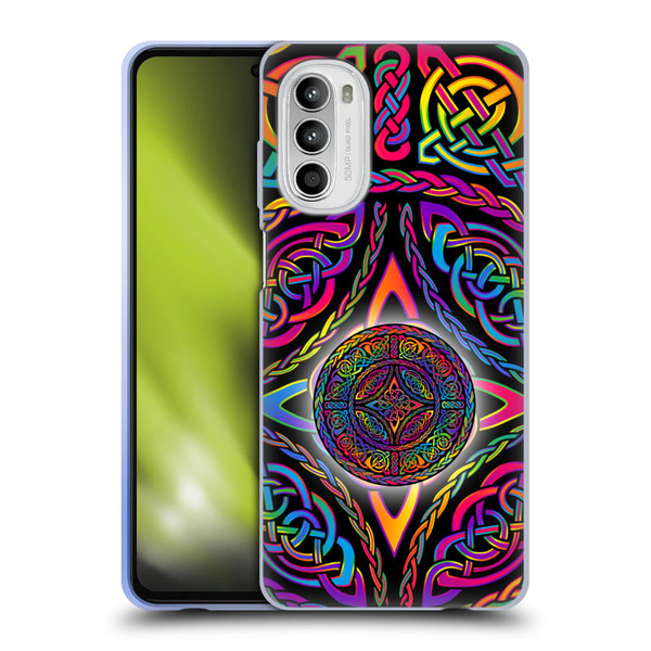 Beth Wilson Rainbow Celtic Knots Shield Soft Gel Case for Motorola Moto G52