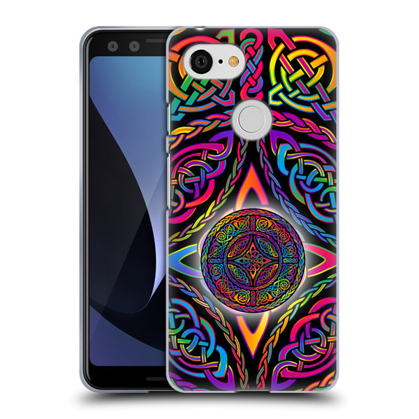 Beth Wilson Rainbow Celtic Knots Shield Soft Gel Case for Google Pixel 3