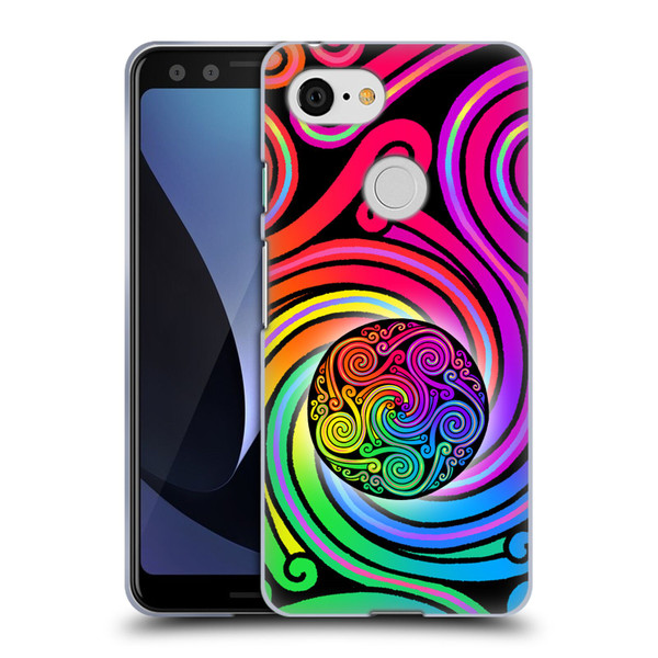 Beth Wilson Rainbow Celtic Knots Spirals Soft Gel Case for Google Pixel 3