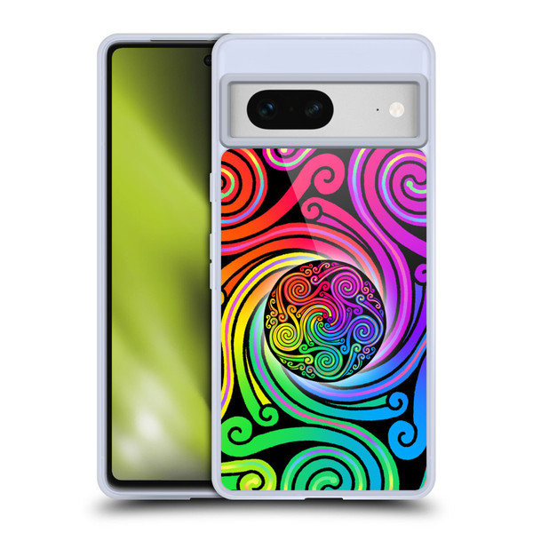 Beth Wilson Rainbow Celtic Knots Spirals Soft Gel Case for Google Pixel 7