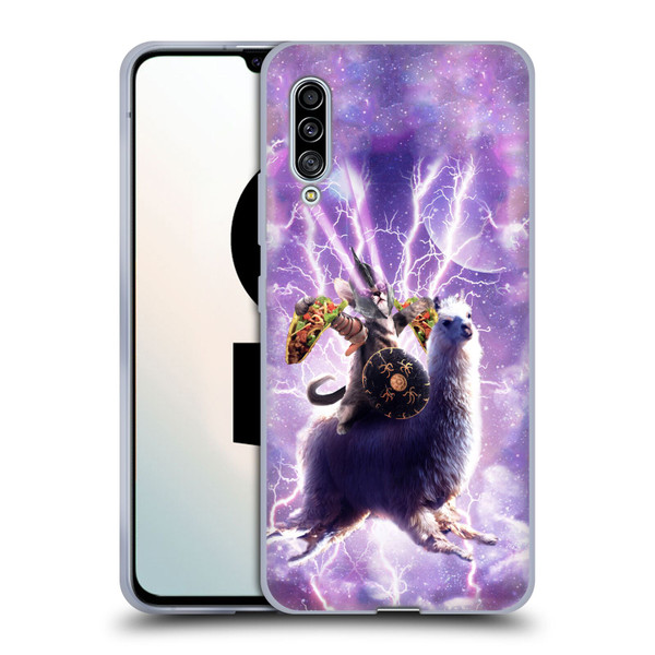 Random Galaxy Space Llama Lazer Cat & Tacos Soft Gel Case for Samsung Galaxy A90 5G (2019)