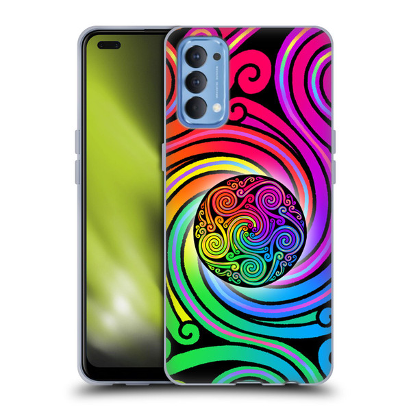 Beth Wilson Rainbow Celtic Knots Spirals Soft Gel Case for OPPO Reno 4 5G