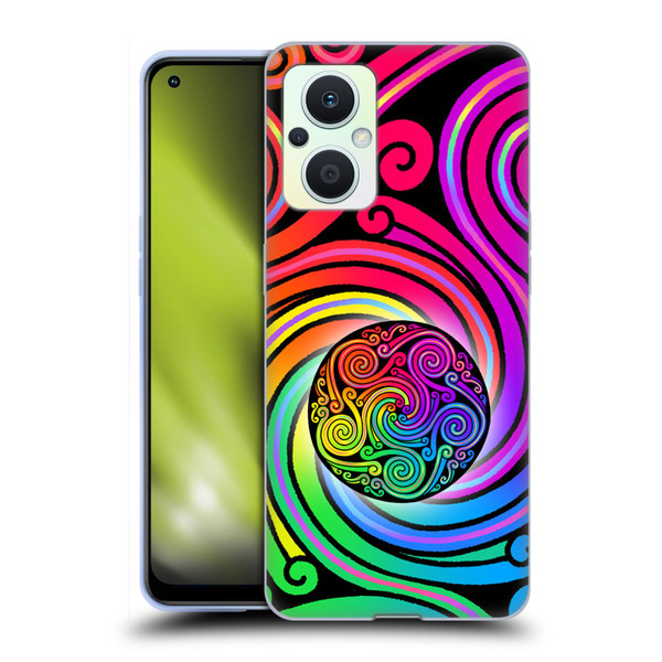 Beth Wilson Rainbow Celtic Knots Spirals Soft Gel Case for OPPO Reno8 Lite