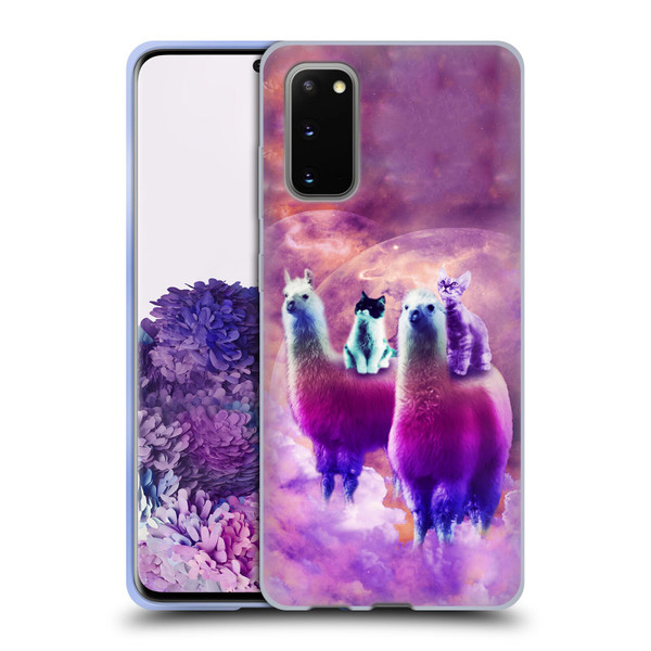 Random Galaxy Space Llama Kitty & Cat Soft Gel Case for Samsung Galaxy S20 / S20 5G