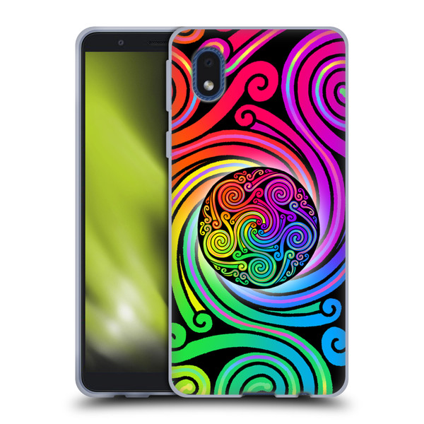 Beth Wilson Rainbow Celtic Knots Spirals Soft Gel Case for Samsung Galaxy A01 Core (2020)