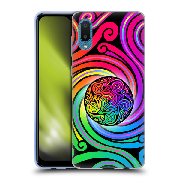 Beth Wilson Rainbow Celtic Knots Spirals Soft Gel Case for Samsung Galaxy A02/M02 (2021)