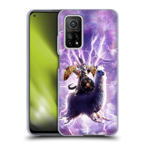 Random Galaxy Space Llama Lazer Cat & Tacos Soft Gel Case for Xiaomi Mi 10T 5G