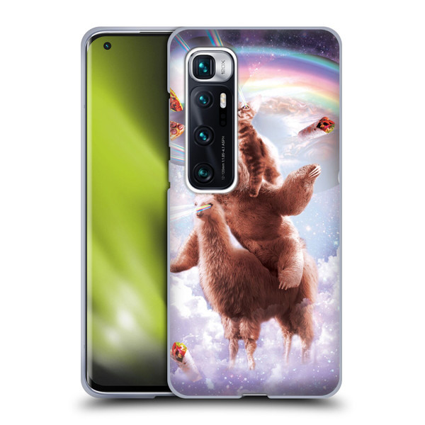 Random Galaxy Space Llama Sloth & Cat Lazer Eyes Soft Gel Case for Xiaomi Mi 10 Ultra 5G