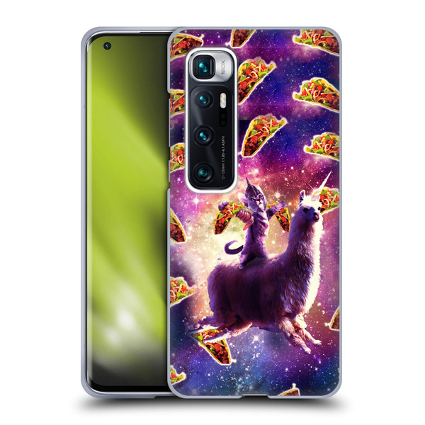 Random Galaxy Space Llama Warrior Cat & Tacos Soft Gel Case for Xiaomi Mi 10 Ultra 5G
