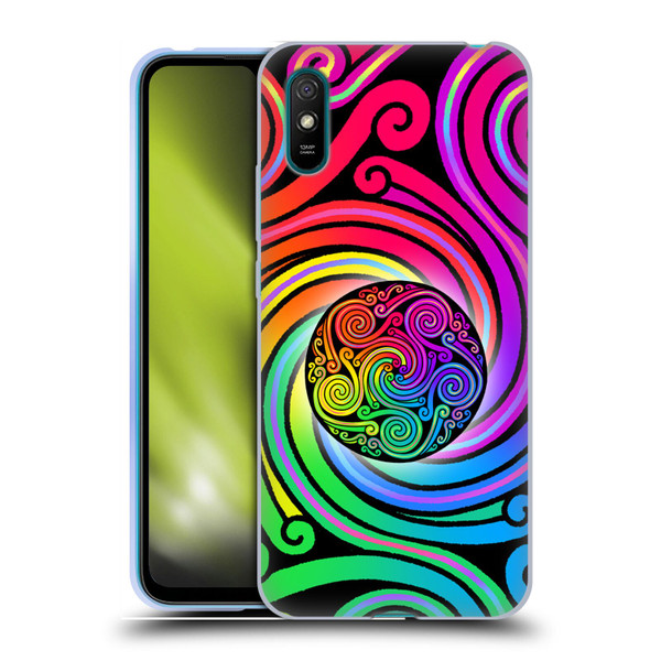 Beth Wilson Rainbow Celtic Knots Spirals Soft Gel Case for Xiaomi Redmi 9A / Redmi 9AT
