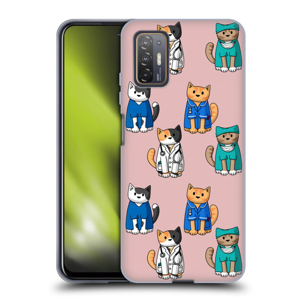 Beth Wilson Doodle Cats 2 Professionals Soft Gel Case for HTC Desire 21 Pro 5G