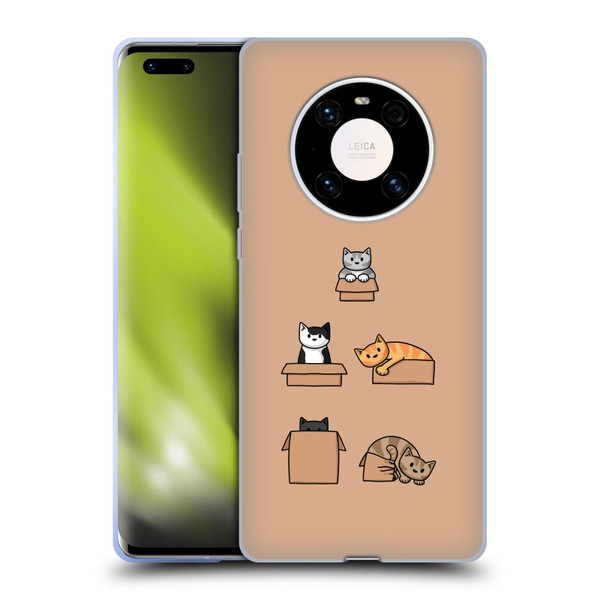 Beth Wilson Doodle Cats 2 Boxes Soft Gel Case for Huawei Mate 40 Pro 5G