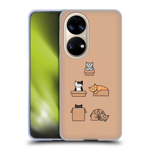 Beth Wilson Doodle Cats 2 Boxes Soft Gel Case for Huawei P50