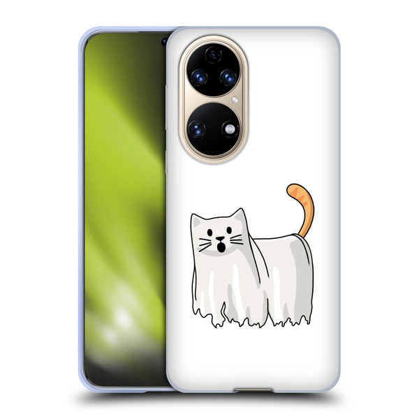 Beth Wilson Doodle Cats 2 Halloween Ghost Soft Gel Case for Huawei P50