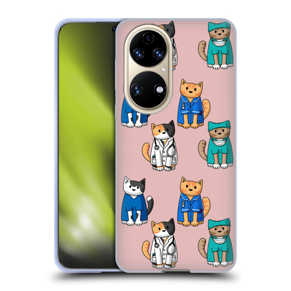 Beth Wilson Doodle Cats 2 Professionals Soft Gel Case for Huawei P50