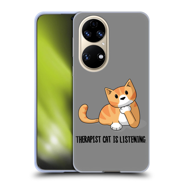 Beth Wilson Doodle Cats 2 Therapist Soft Gel Case for Huawei P50